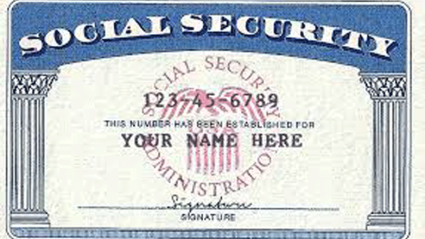 SSN Card Sample